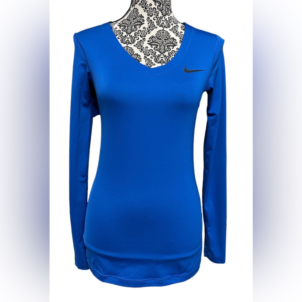 Nike Pro Base Layer Athletic Blue Shirt Size Small